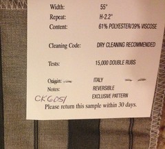 Maxwell Fabrics~Clive~SMOKE~18″ x 17.5″ REVERSIBLE Make a pillow! MSRP $48.30/YD