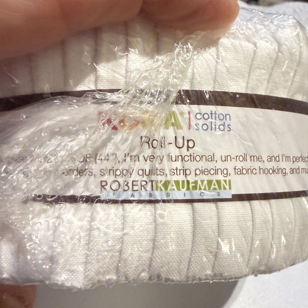 Kona Cotton Quilting Roll-Up Jelly Roll 2 1/2″ 2.800 yd NIP White RU-190-40