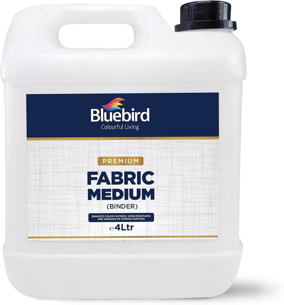 BLUEBIRD Fabric Medium 135.2 Fl Oz Textile Binder for Fabric Painting & Printing