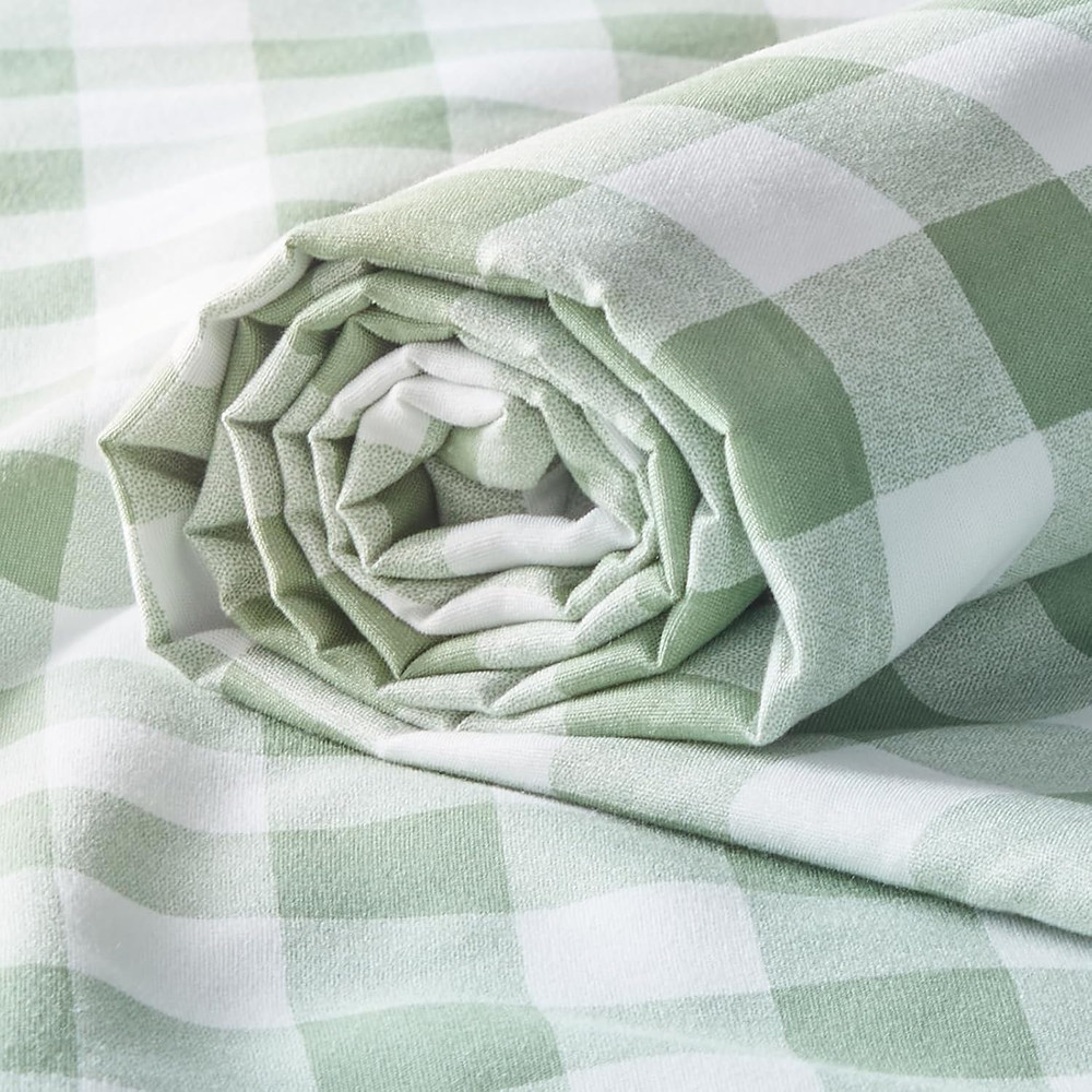 Gingham Fabric 1 Inch Sage Green Checkered 5 Yards Home Decor Sewing Craft
