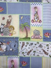 Animal Patches Fabric Vicki Schreiner 20247 Springs Creative Cotton 44″ BTY