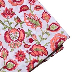 Indian 5 Yard Hand Block Floral Print 100% Cotton Dress Making Craft Fabric