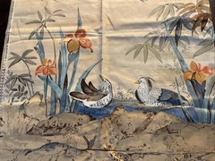 Texoprint The Netherlands Fabric Bird Butterfly Birds Flowers 1 Yard X 54”