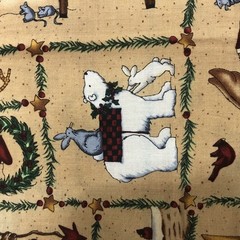 Frosty Friends Teresa Kogut Northern Christmas Cotton Fabric 1/2 Yd 18″ x 45”