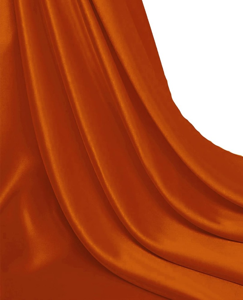 MDS Charmeuse Sateen Fabric 10 Yards 44″ Wide Brunt Orange