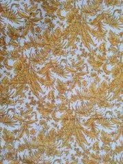 25 Yards Fabric Indian White Floral Hand Printed Cotton Fabric Sewing Fabrics