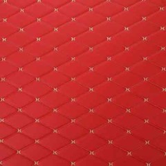 100*155cm Faux Leather Fabric Sponge Quilted Embroidered Fabric DIY Upholstery