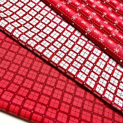 Connecting Threads Snowed Inn Collection REDS Fabric 3 PACK MaryJo Tuttle 2014