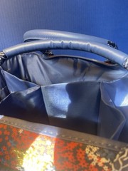 Jo-Ann Fabrics Large Tote Bag Navy Handles, Snap Pockets,microfiber,Crafts New