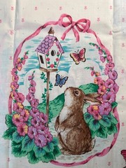 Fabric RARE Panel “CottonTails” Easter Spring Fabric Traditions 17.5″ L x 44” W