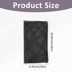 Rhinestones Mesh Fabric Crystal Bling Shiny Stretch Sparkling Black Net Fabric 5