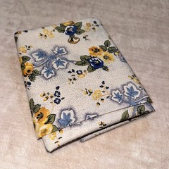 Vintage Fabric Remnant Lot Floral Gingham Solid Cotton Blend Craft Quilting