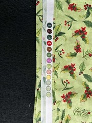 Christmas Holly Berry Pine Cotton Elegant Greenery Cat Williams 2.3 Yd Green Red