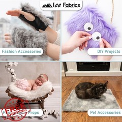 Ice Fabrics Baby Blue 30×30 Inch Faux Fur