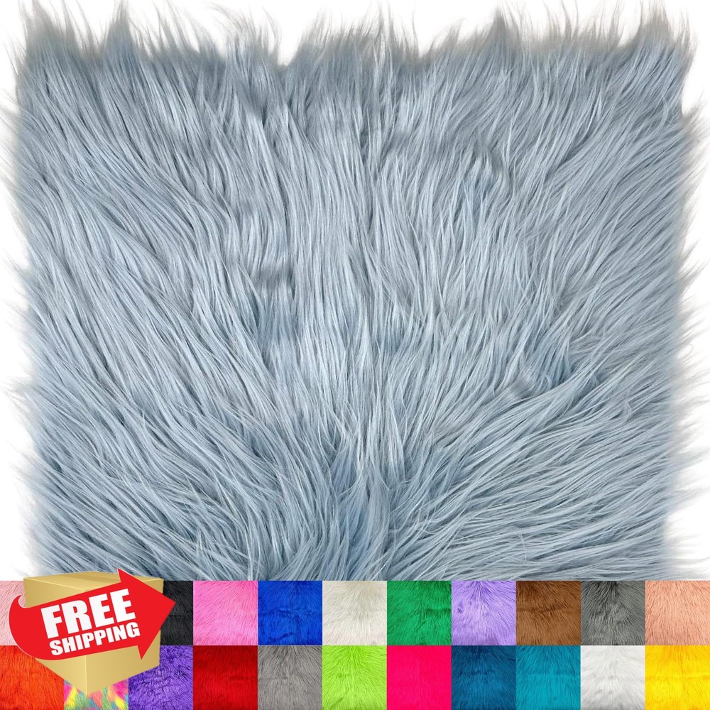 Ice Fabrics Baby Blue 30×30 Inch Faux Fur