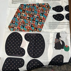 Vintage VIP “Painted Desert” Howling Coyote & Cactus Cut And Sew Fabric Panel