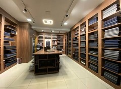 Lanificio di Tollegno suiting fabric midnight dark blue premium quality
