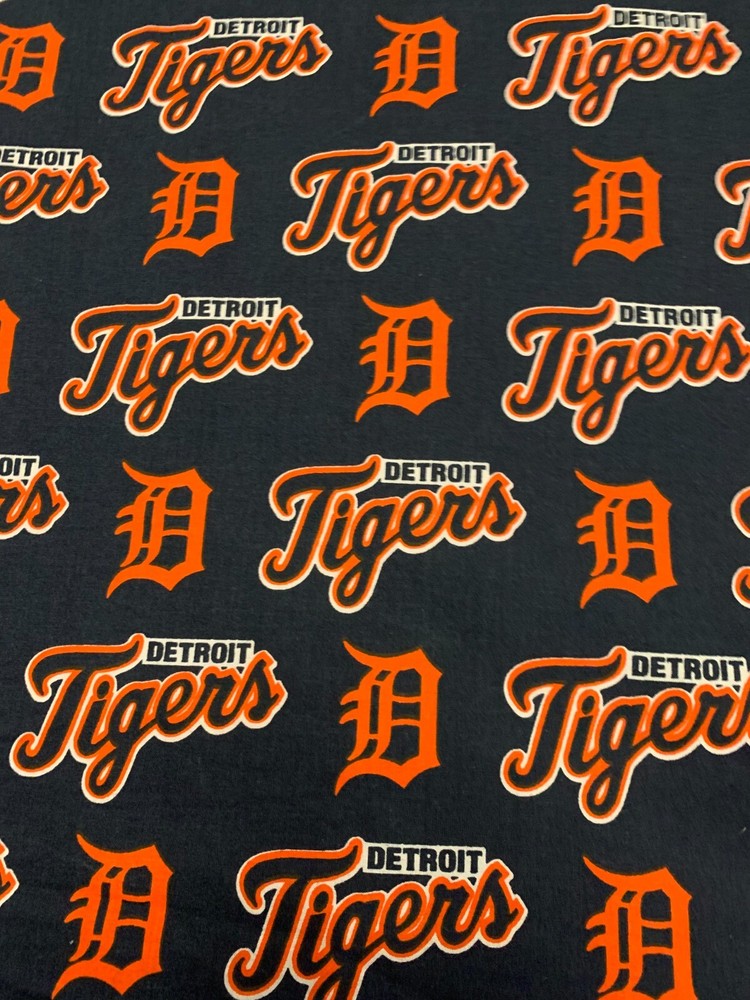 Detroit Tigers Cotton Fabric 1 -3/8 yds L x 56″W