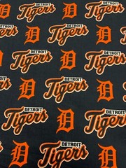 Detroit Tigers Cotton Fabric 1 -3/8 yds L x 56″W