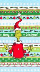 RK Grinch Christmas 100% cotton fabric panel – NOT Premade! Each panel 24×44