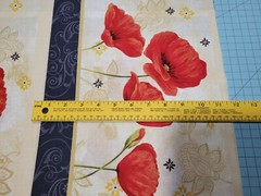 Scarlet Dance 4 Placemat Panel 23×44 Cynthia Coulter Wilmington Red Poppy Floral