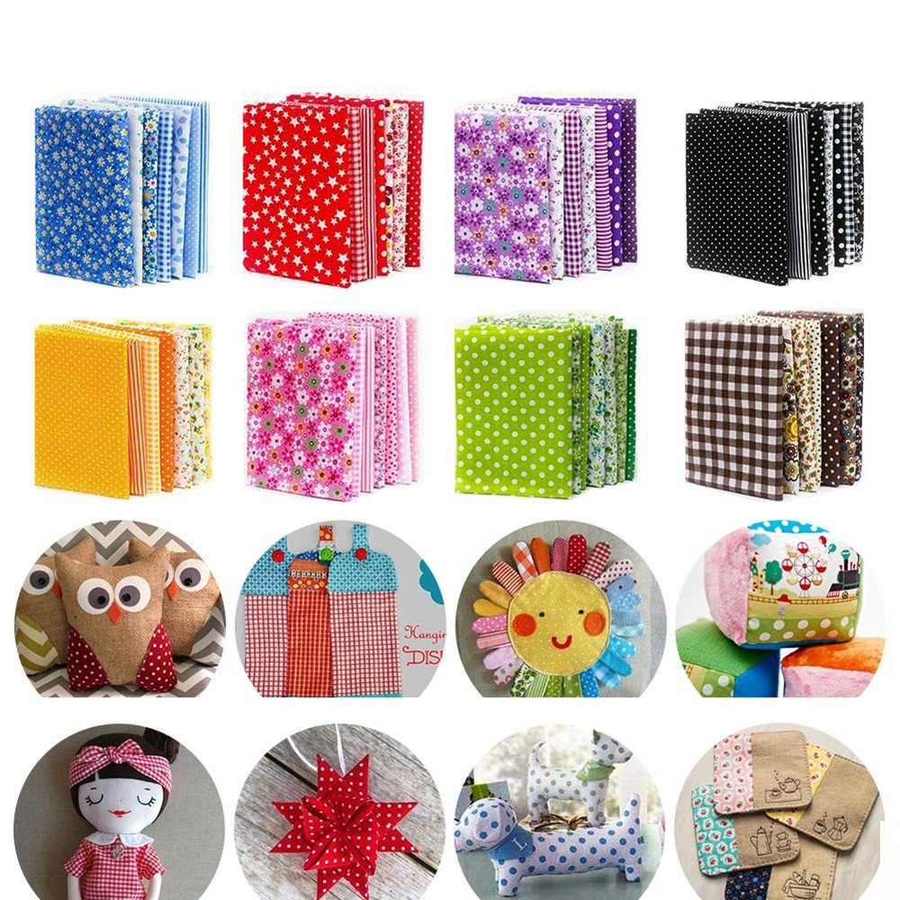 150Pcs 4″ x 4″ (10cm x 10cm) Cotton Craft Fabric Bundle Squares,Squares Sheet…