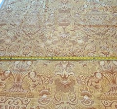 Brunschwig Fils Fabric 10 Yds Jacobean Ornate Baroque Floral Gold Accents 1996