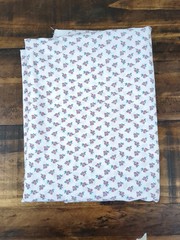 Joann Fabric White with flowers 1 Yd + 26″ x 56″