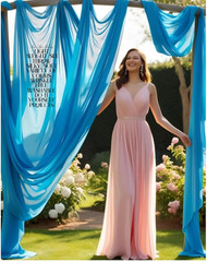 Chiffon Draping Fabric by the Yard – 10 Yards | Soft Sheer White Fabric for Drap