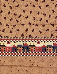 DEBBIE MUMM for SSI Fabric Houses, Schools, & Barns SINGLE Border print 1 yard