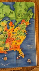 Fabric Map Of United States 35 x 43 By Fabric Traditions