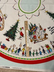 FREE ship RK How the Grinch Stole Christmas Tree Skirt panel 100% cotton fabric