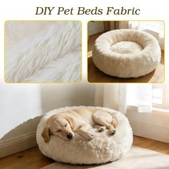 Fluffy White Faux Fur Fabric 1 Yard | 36″x60″ Shaggy Material for DIY Pet Beds,