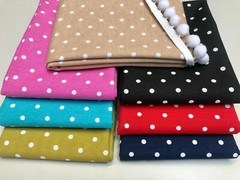 Polka Dot Fabric Spots Dots PolyCotton Material Chic Textile – 55” wide