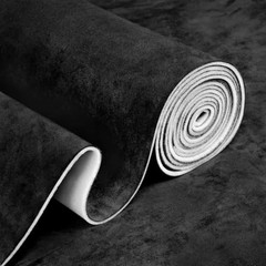 Suede Auto Headliner Fabric with Foam Backing – Interior 120″ L × 58″ W Black