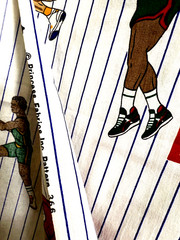 Basketball Print by Princess Fabric Inc White Multicolor 42″ x 53″ L