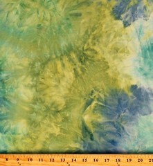 Matte Jersey Brushed Tie-Dye 4-Way Stretch Green Blue Fabric by the Yard D451.18