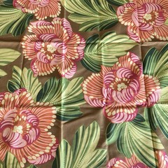 Charm Big Tropical Pink Floral Flower Brown Amy Butler 1 Y