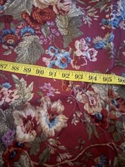 Chaps Ralph Lauren Summerton Fabric Red Floral 97”x92” From Comforter MakeDrapes