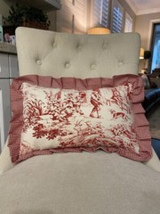 Gorgeous Paris Toile 80’s Vintage Style Red Wine Fabric Sold By The Yard