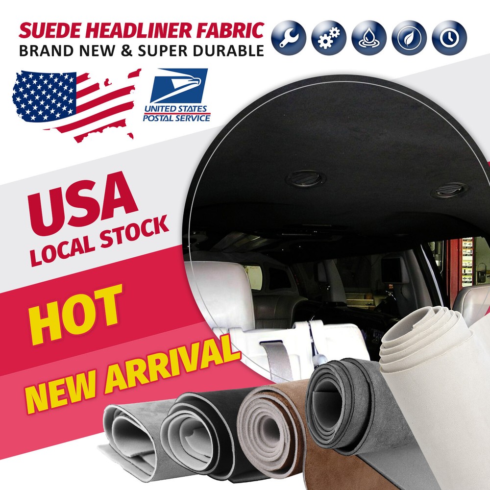 Headliner Material Suede Fabric Foam Backing For Automotive Roof lining Replace