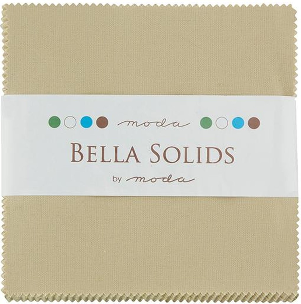 Moda Bella Solids TAN Charm Pack 100% Cotton 5″ Precut Squares (42 pcs)