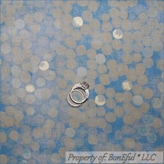 BonEful Fabric FQ Cotton Quilt VTG Blue Pirate Treasure Chest Coin Dot Sea Beach