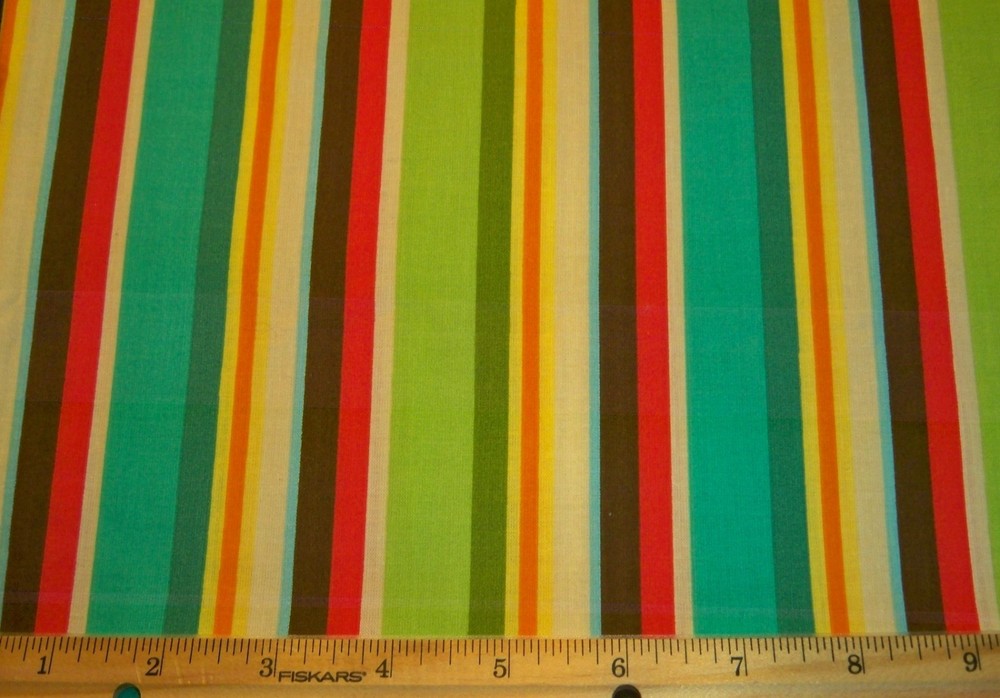 OOP Fabric Traditions Multi Color Stripe Cotton Fabric Fat Quarter