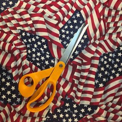 July 4th Independance Day American Flags Allover VIP Cranston Red/White/Blue