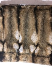 Lot of 4 Faux Fur Soft Animal Print Decorator samples Cheetah , Ocelot 12×12
