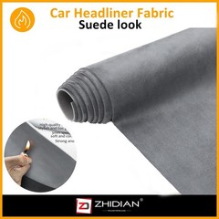 3MM Gray Suede Headliner Fabric 96″x60″ Foam Backed for Car Inner Roof Repair