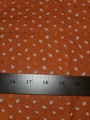 Burnt Orange Eyelet Fabric 46″ x 52″ Cotton Oval Dot Broderie Anglaise Remnant