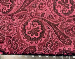 Tina Scrap 9”x 21” Floral Flower Paisley Swirl leaf Purple Swirl Cotton Fabric