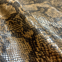 Snake Print Real Like Brown Poly 2 Way Stretch 60″ Wide Fabric Lot of 28″ for $5